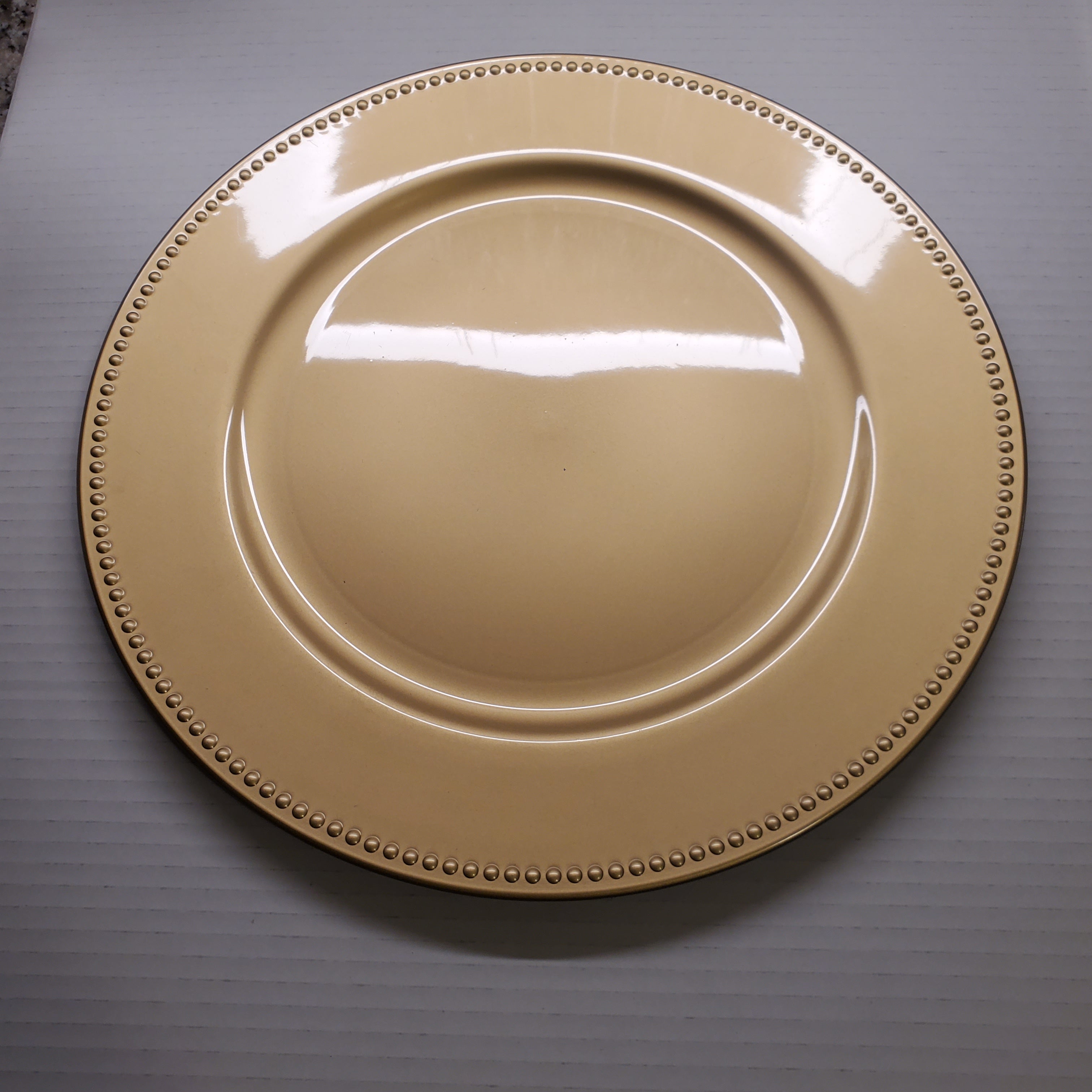 Beaded Gold Charger