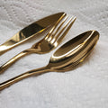 3 Piece Gold Cutlery Set