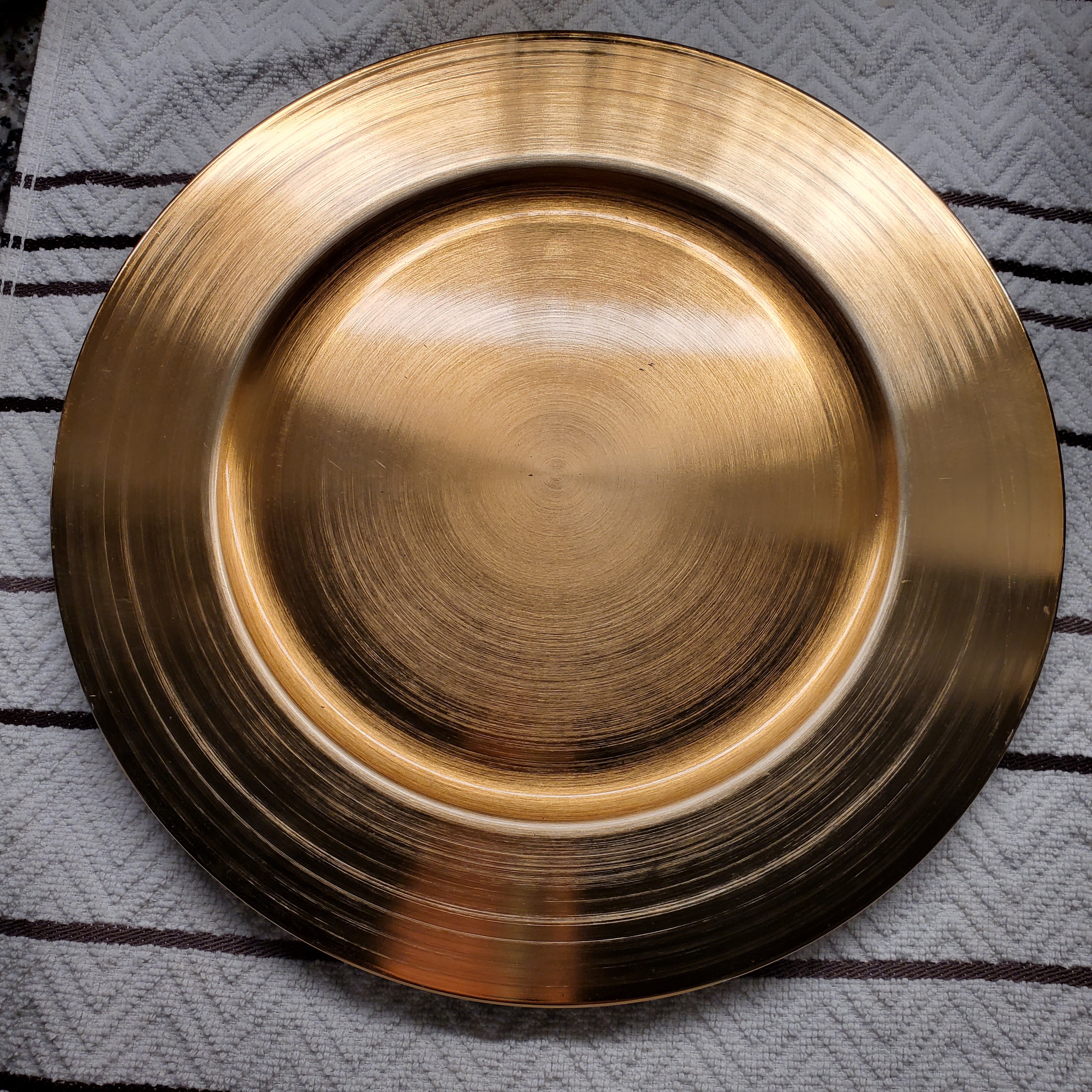 Bronze Gold Plate Charger