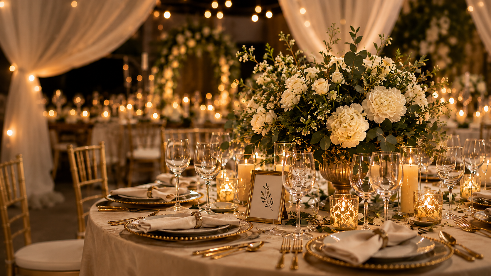 Setting of table decor