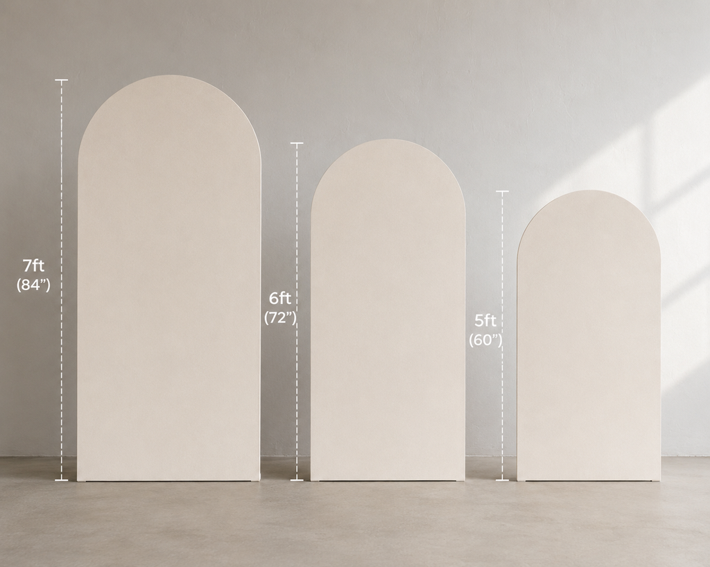 7ft, 6ft & 5ft Arch Backdrop| Customize to Any Colour|Rental