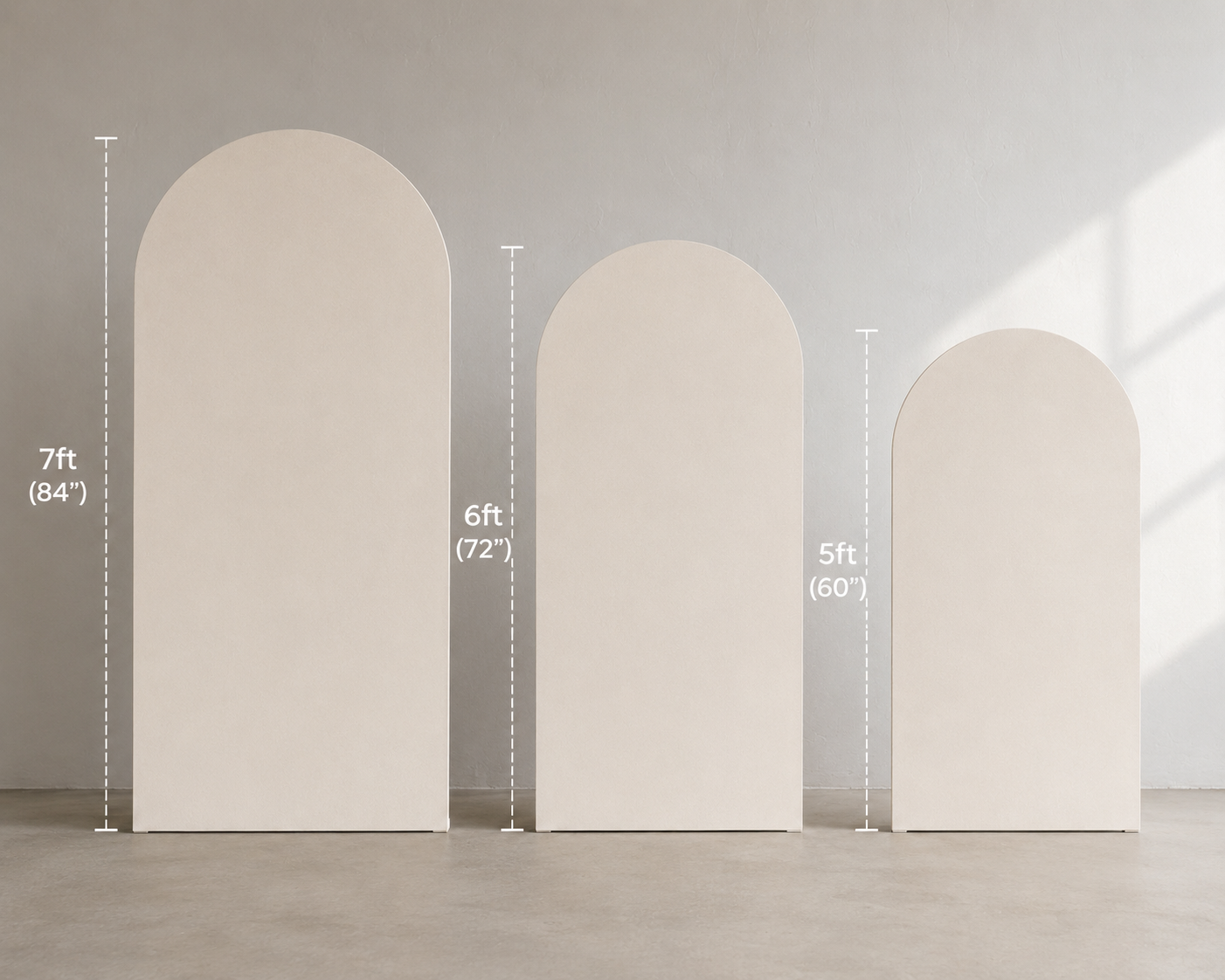7ft, 6ft & 5ft Arch Backdrop| Customize to Any Colour|Rental