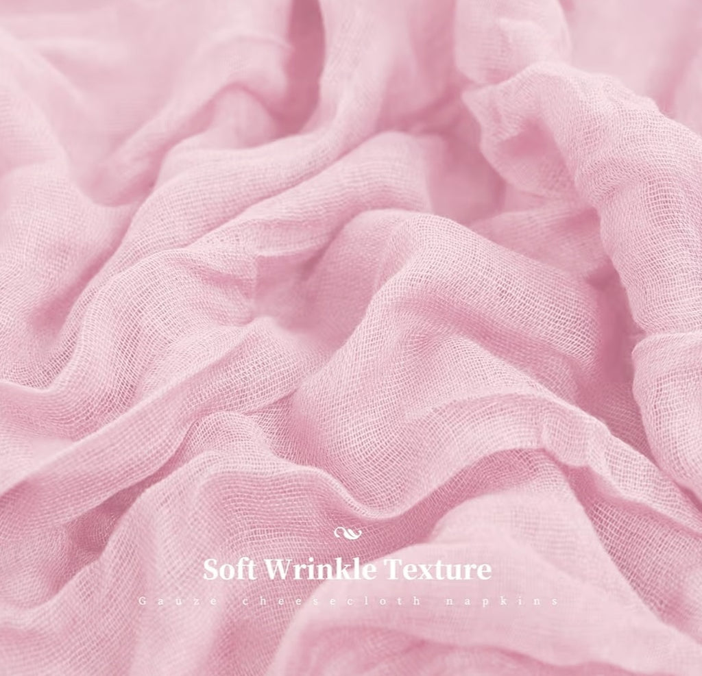 Soft Pink 20*20 Inch Cheesecloth Napkin | Rental