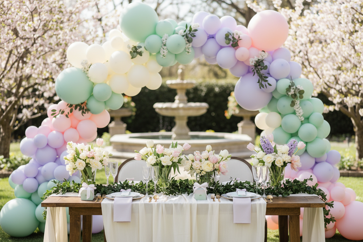 spring theme party decor